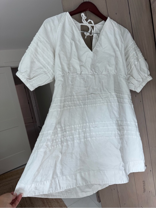 7 For All Mankind Dresses & Skirts - White Women’s V-Neck Tie-Back Dress